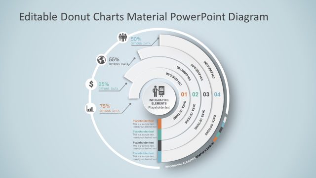 Editable Donut Charts Material PowerPoint Diagram