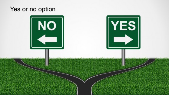 Yes No Business Analysis With PowerPoint Arrows 