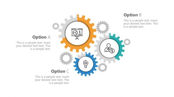Editable Chart Gears PowerPoint Infographics