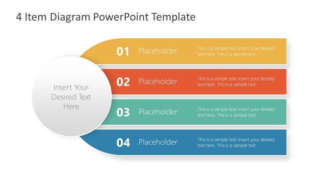 4-Item Horizontal Diagram for PowerPoint