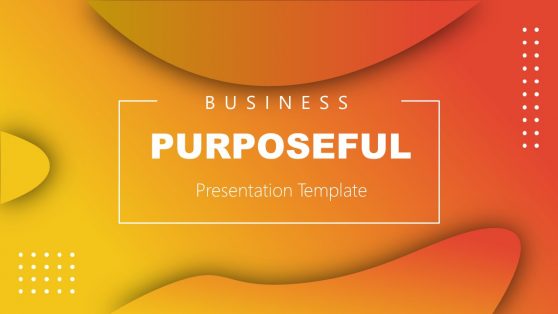 Cover Slide of Business Purposeful template