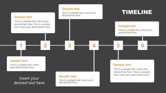 PowerPoint Timeline Template 6 Steps 