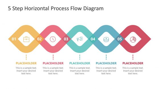 5-Step Horizontal Process Flow Template for PowerPoint