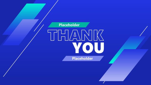 Blue Theme Modern Thank You Slide