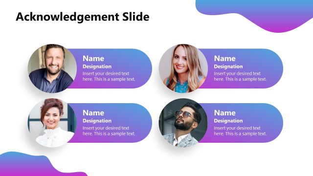 Acknowledgement Slides Template for Business Presentations