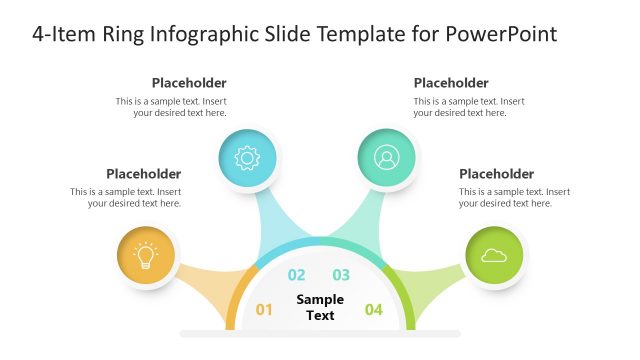 4-Item Ring Infographic Slide Template for PowerPoint