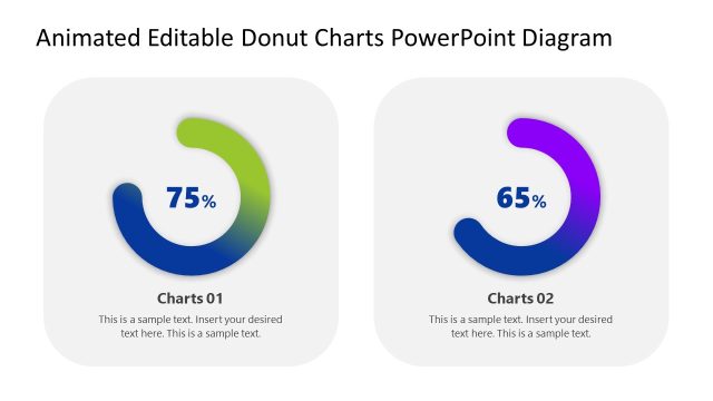 Animated Editable Donut Charts PowerPoint Diagram