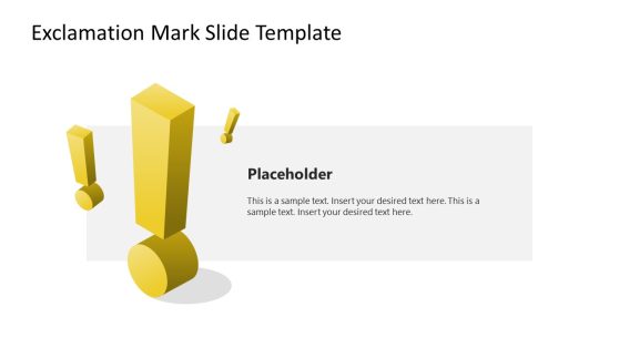 3D Exclamation Mark Template for PowerPoint 