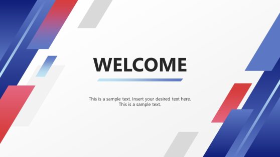 Editable Lines Welcome PowerPoint Template Slide