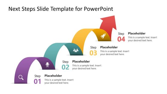 4-Item Next Steps Presentation Slide Template