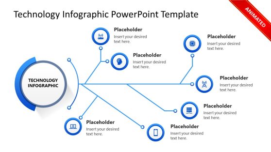 PPT Technology Infographic Diagram with Icons