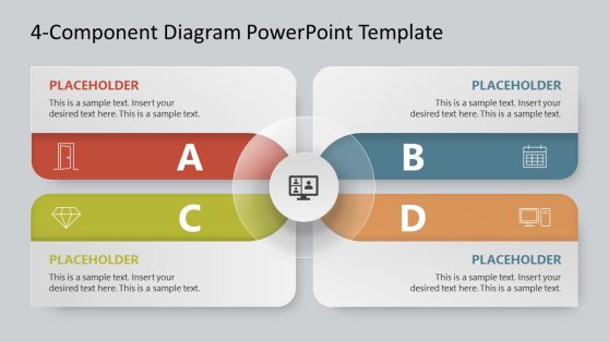 4-Component Diagram PPT Slide 