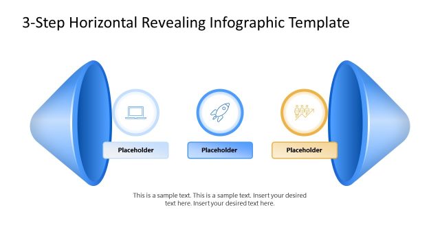 3-Step Horizontal Revealing Infographic PowerPoint Template