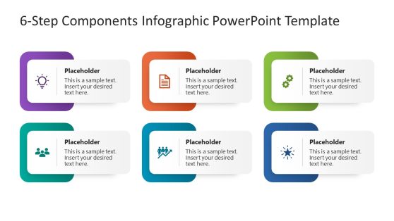 Engaging 6-Step Components Infographic Template 