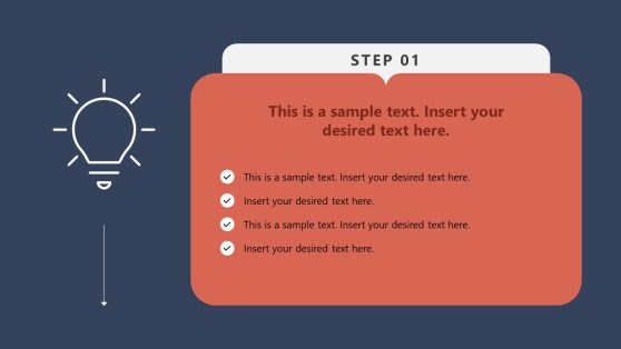 Animated 5-Item Vertical Step-by-Step Cards Template