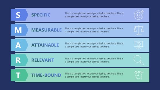SMART Goals PPT Template Slide 