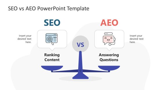 Editable SEO vs AEO PowerPoint Slide
