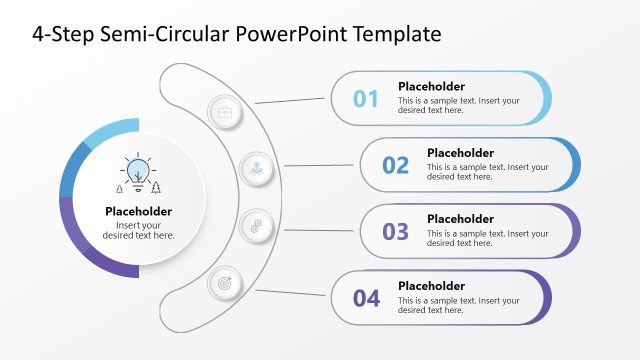 4-Step Semi-Circular PowerPoint Template
