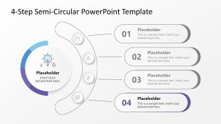 Focus Slide - 4-Step Semi-Circular Template