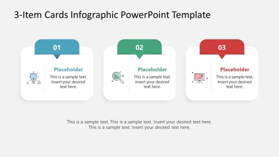 3-Item Cards Infographic PPT Template