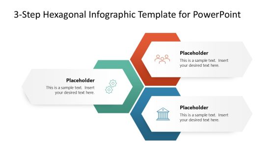 3-Step Hexagonal Infographic Presentation Template