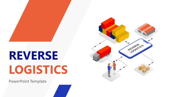 Reverse Logistics Presentation Template - Cover Slide with Diagram