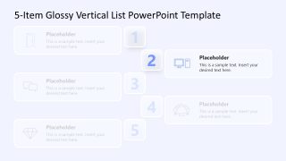 Creative 5-Item Glossy Vertical List Template 