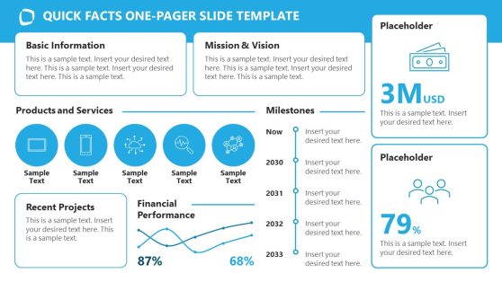 Business Quick Facts One-Pager Presentation Template