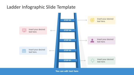 Editable Ladder Infographic PPT Template