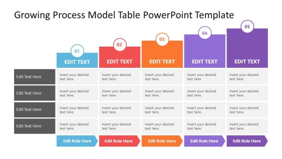 Editable 5-Level Process Model Slide Template