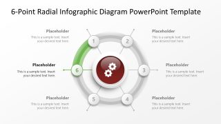 6-Point Radial Infographic Template Layout 
