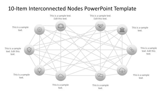 10-Item Interconnected Nodes Presentation Template