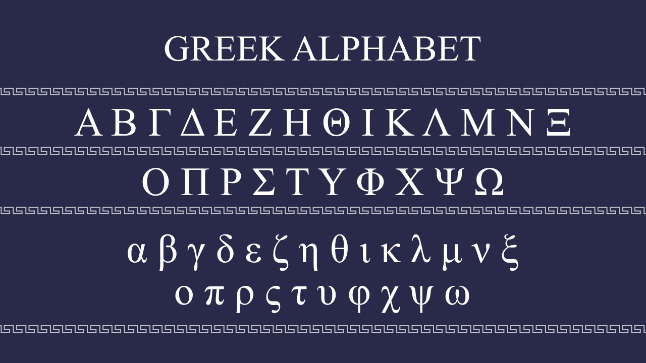 Customizable Greek Alphabet Template for Presentation 