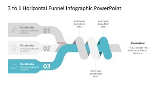 3-to-1 Horizontal Funnel Infographic PPT Slide Layout 