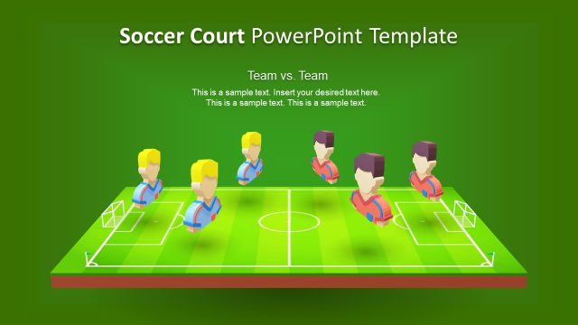3D Animated Soccer Court PowerPoint Template