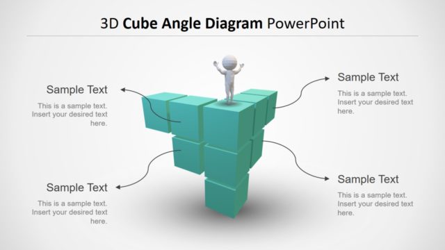 3D Cube Angle Diagram PowerPoint