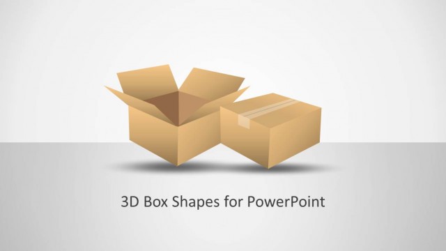 3D Cardboard Box Shapes for PowerPoint