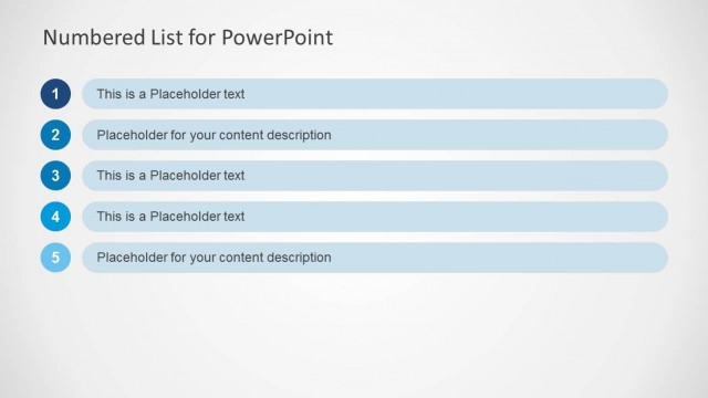 Numbered List Template for PowerPoint