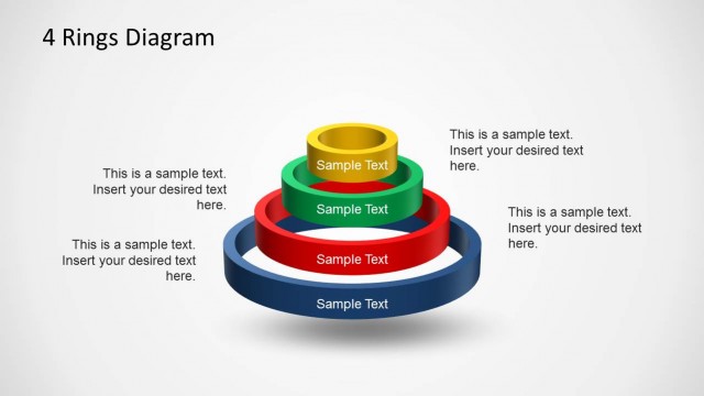 4 Rings Diagram Template for PowerPoint