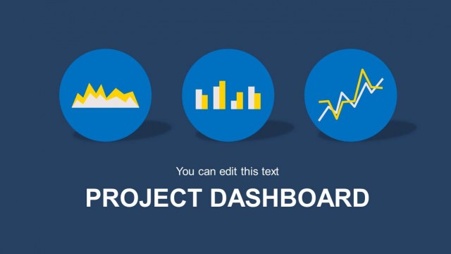 Blue Project Dashboard PowerPoint Template