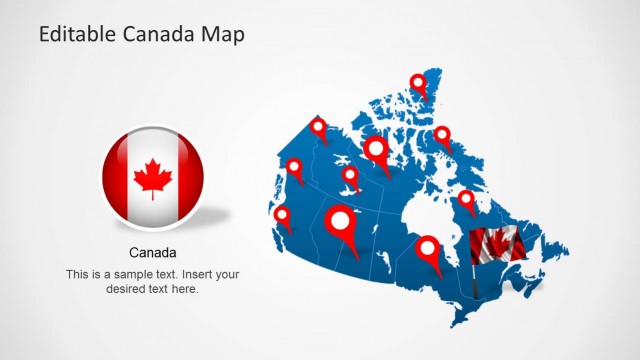 Editable Canada Map Template for PowerPoint