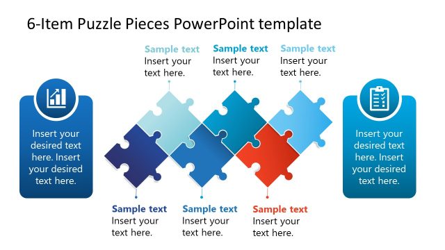 6-item Puzzle Pieces PowerPoint Template