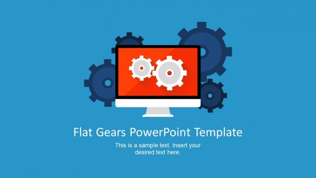 Modern Flat Gears PowerPoint Template
