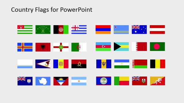 Country Flags Clipart for PowerPoint (A to B)