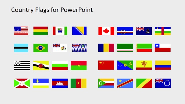 Country Flags Clipart for PowerPoint (B to C)