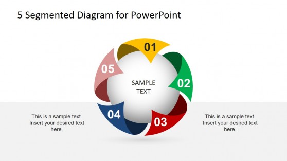 5 Steps Sphere Inside Circular Diagram Slide