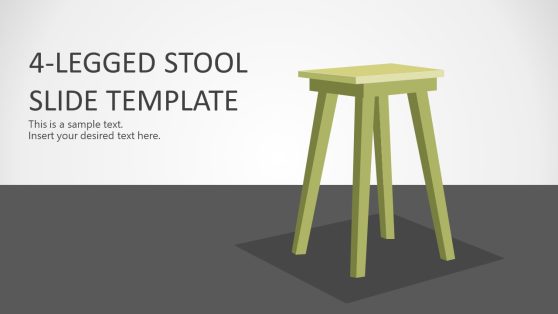 Editable 4-Legged Stool Diagram Presentation Template 
