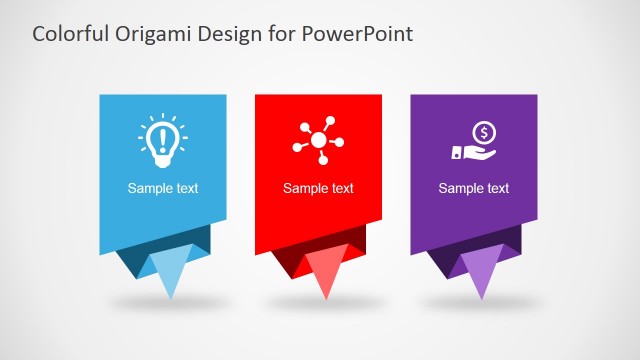 Colorful Origami Design Layout for PowerPoint