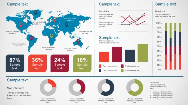 Simple World Data Dashboard for PowerPoint