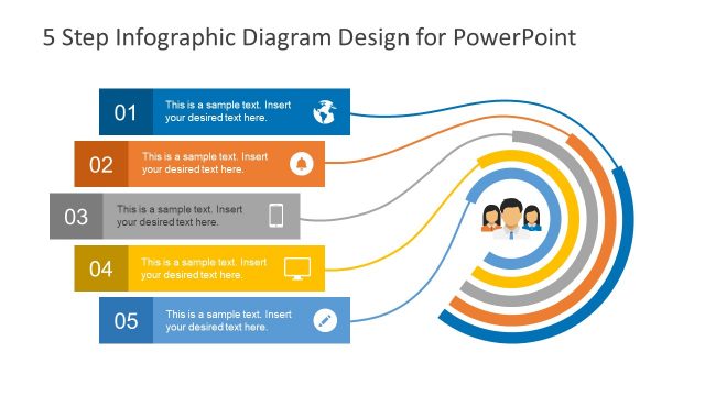 5 Step Infographic Design Diagram for PowerPoint